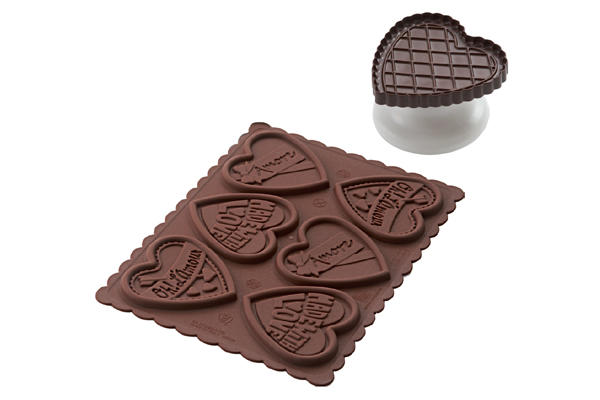 Kit moule à chocolat coeur avec emporte piece Silikomart – Image 5
