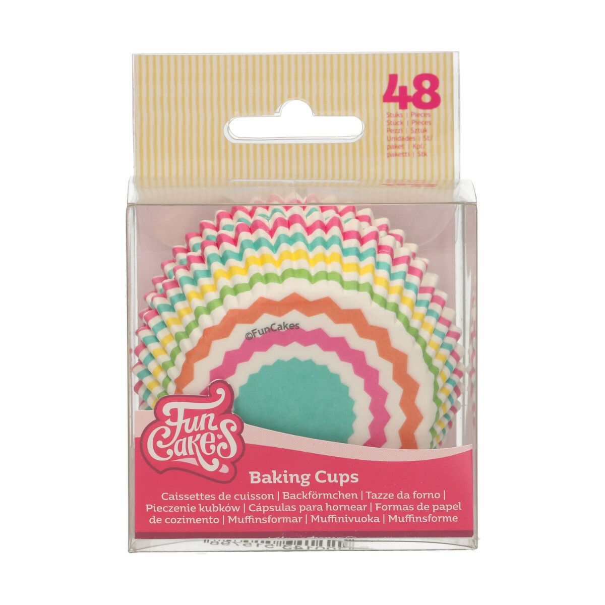 FunCakes Caissettes à Cupcakes Chevrons Colorés pcs/48 – Image 4