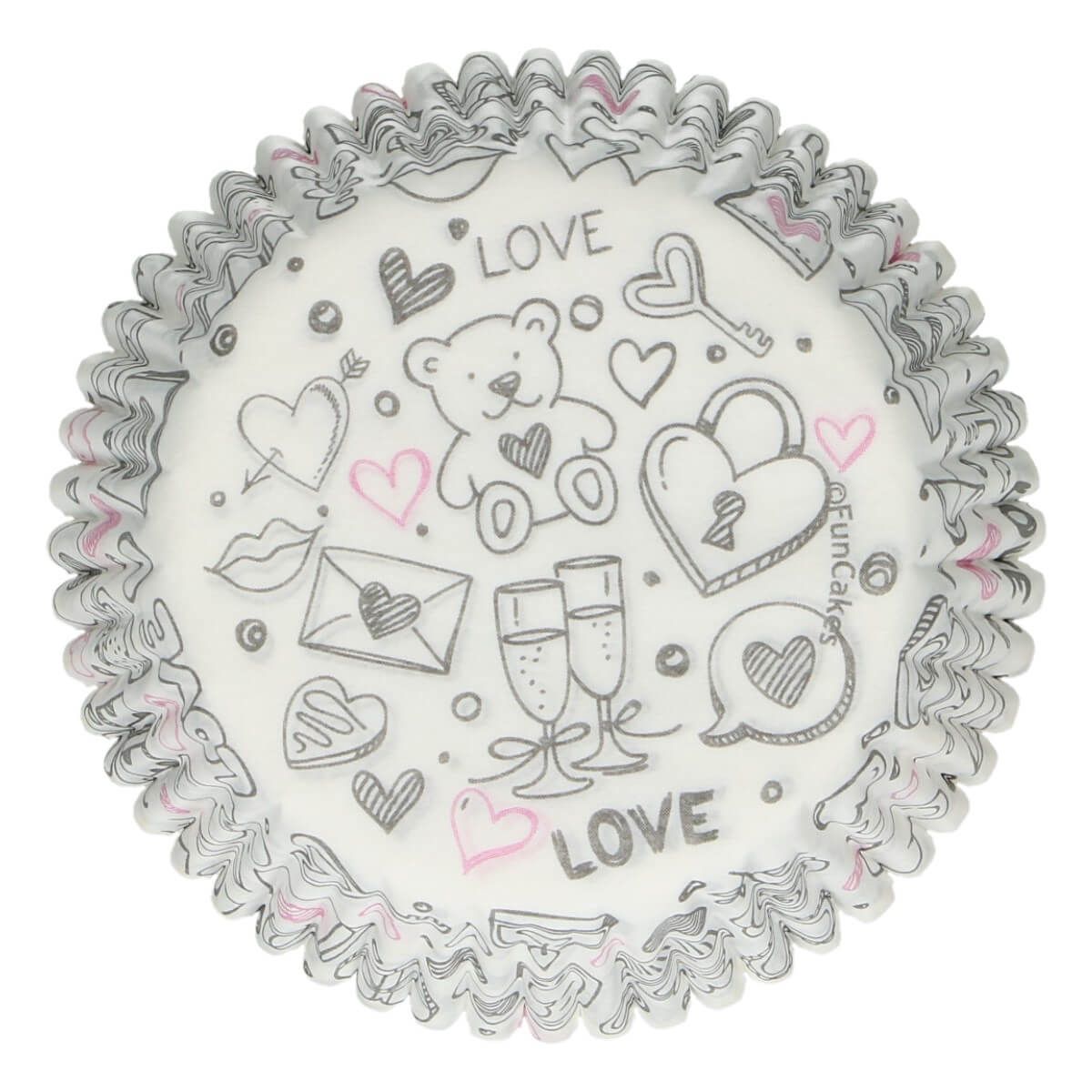 FunCakes Caissettes à Cupcakes Love Doodle pcs/48 – Image 2