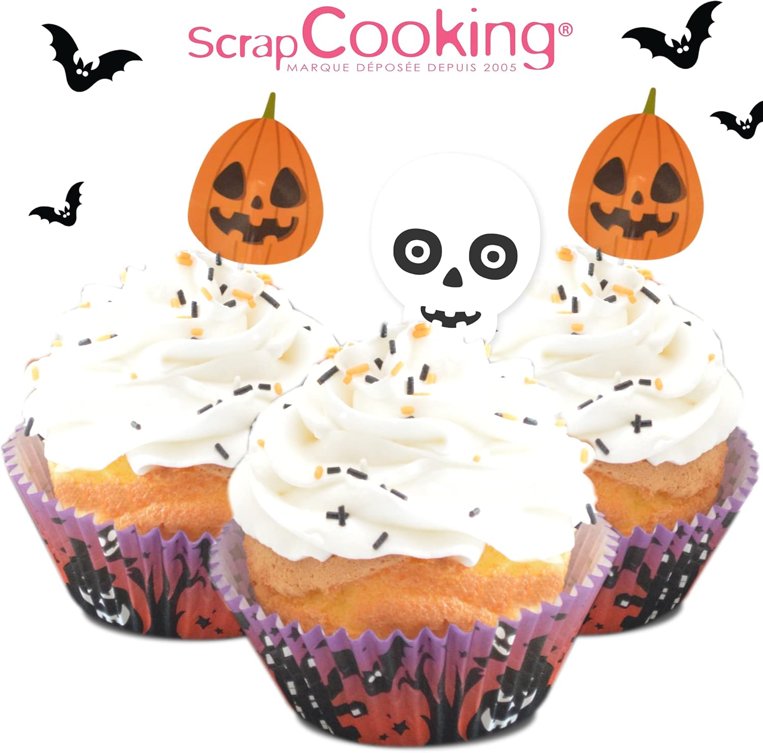 Scrapcooking - Set 24 Caissettes & Toppers pour Cupcakes - Thème Halloween – Image 3