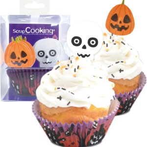 Scrapcooking - Set 24 Caissettes & Toppers pour Cupcakes - Thème Halloween