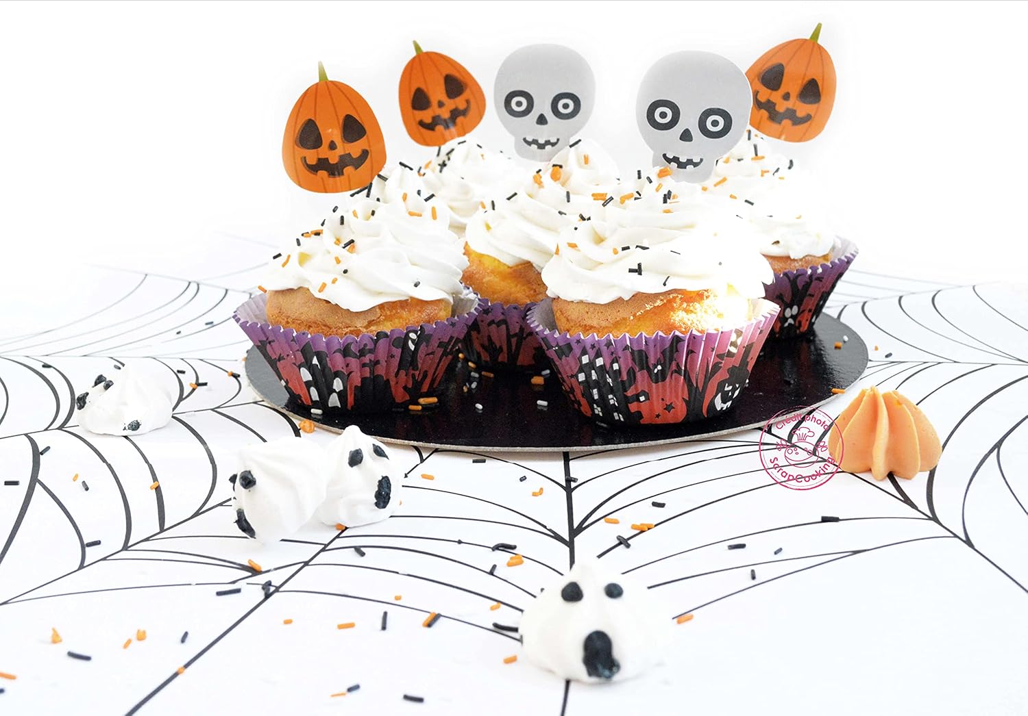 Scrapcooking - Set 24 Caissettes & Toppers pour Cupcakes - Thème Halloween – Image 2
