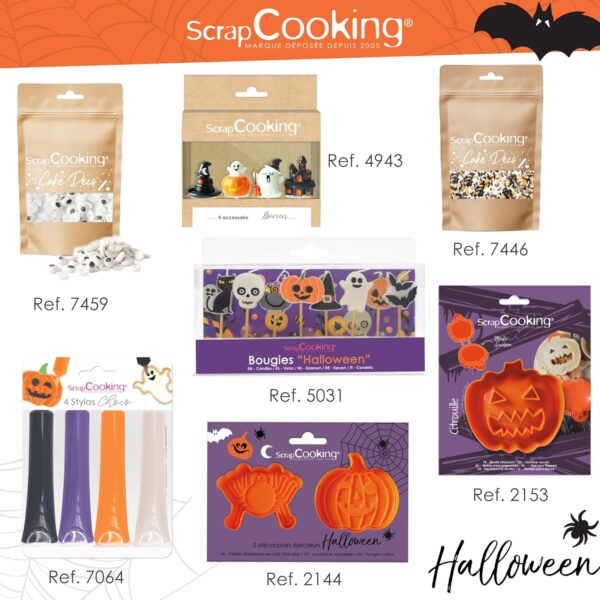 ScrapCooking - 2 Découpoirs Éjecteurs Halloween - Citrouille & Araignée - Découpoirs à Biscuits en 3D - Embosseurs Pâtisserie pour Sablés, Petits Gâteaux - Emporte-Pièces - 2144 – Image 3