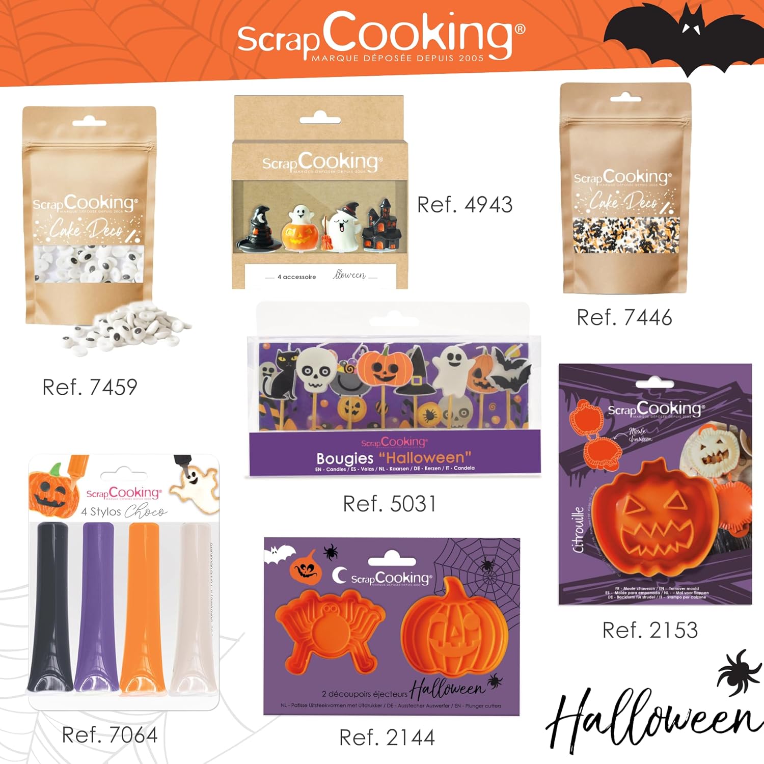 ScrapCooking - 2 Découpoirs Éjecteurs Halloween - Citrouille & Araignée - Découpoirs à Biscuits en 3D - Embosseurs Pâtisserie pour Sablés, Petits Gâteaux - Emporte-Pièces - 2144 – Image 3