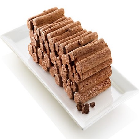 Kit moule à bûche en silicone Forêt Silikomart