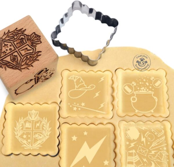 Tampon biscuit bois "Sorcier" + découpoir Visiter la boutique ScrapCooking – Image 7