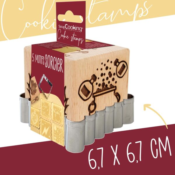 Tampon biscuit bois "Sorcier" + découpoir Visiter la boutique ScrapCooking – Image 3