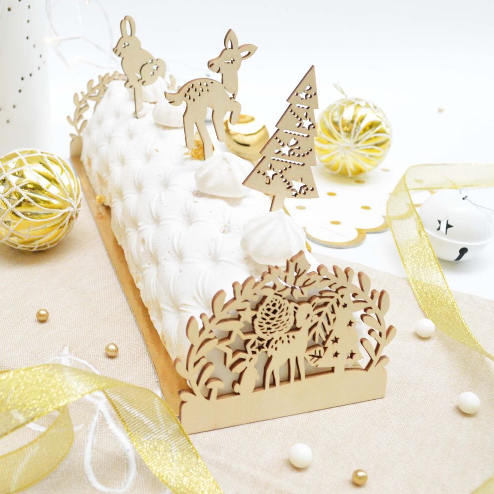 2 Embouts de Bûche Bois – Forêt Enchantée – ScrapCooking® – Image 4