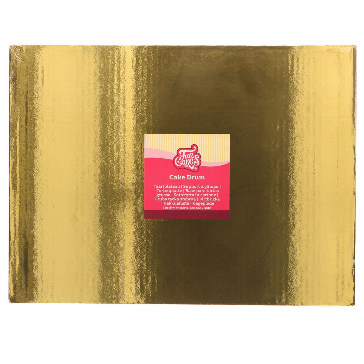 FunCakes – Cake Drum Rectangle Or 40,5 × 30,5 cm (20 mm)