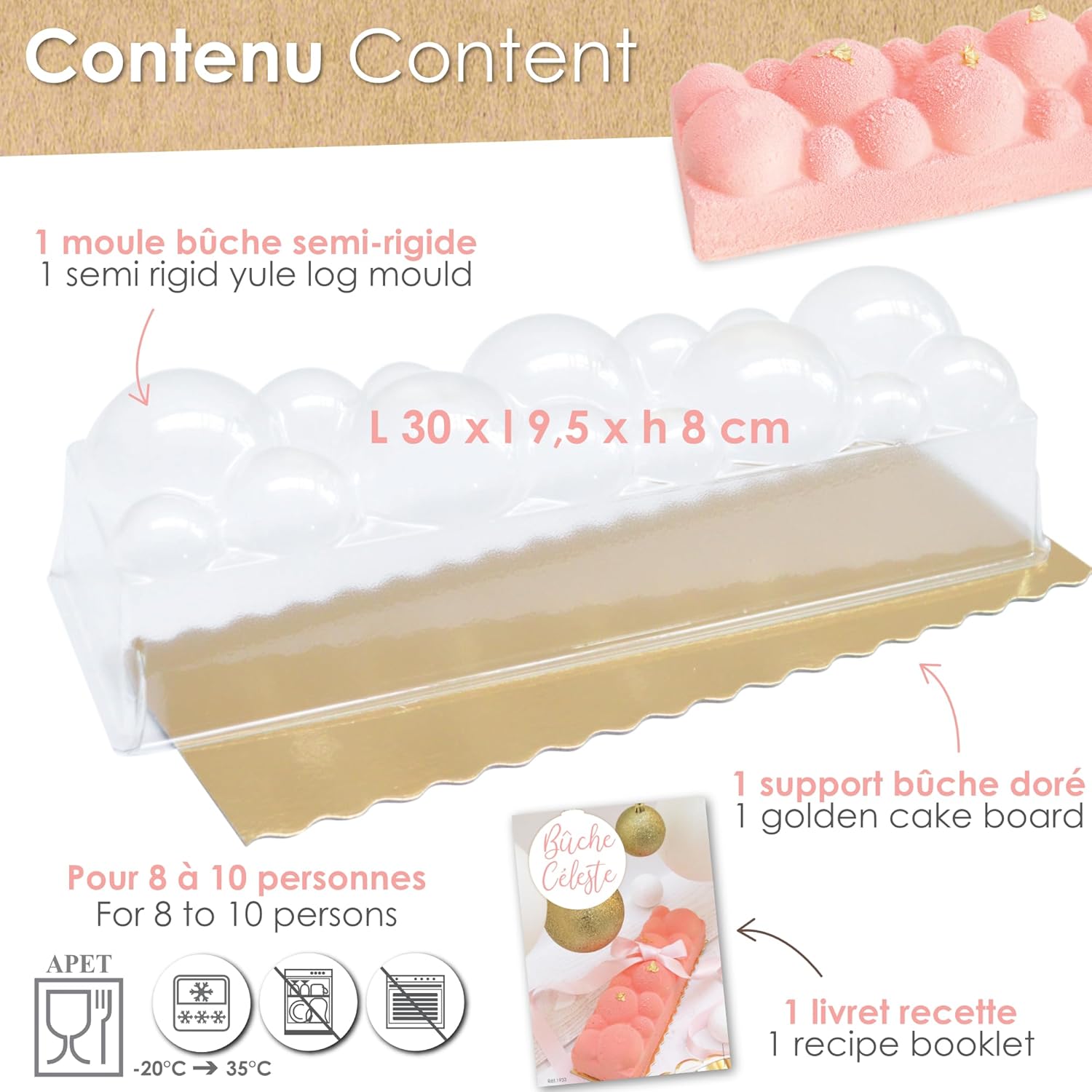 ScrapCooking – Moule à Bûche de Noël Céleste – Kit Complet – Image 8