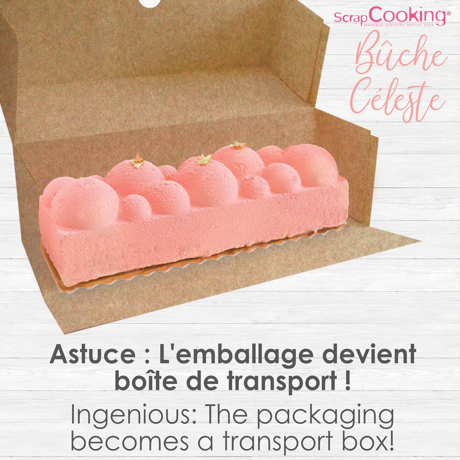 ScrapCooking – Moule à Bûche de Noël Céleste – Kit Complet – Image 4