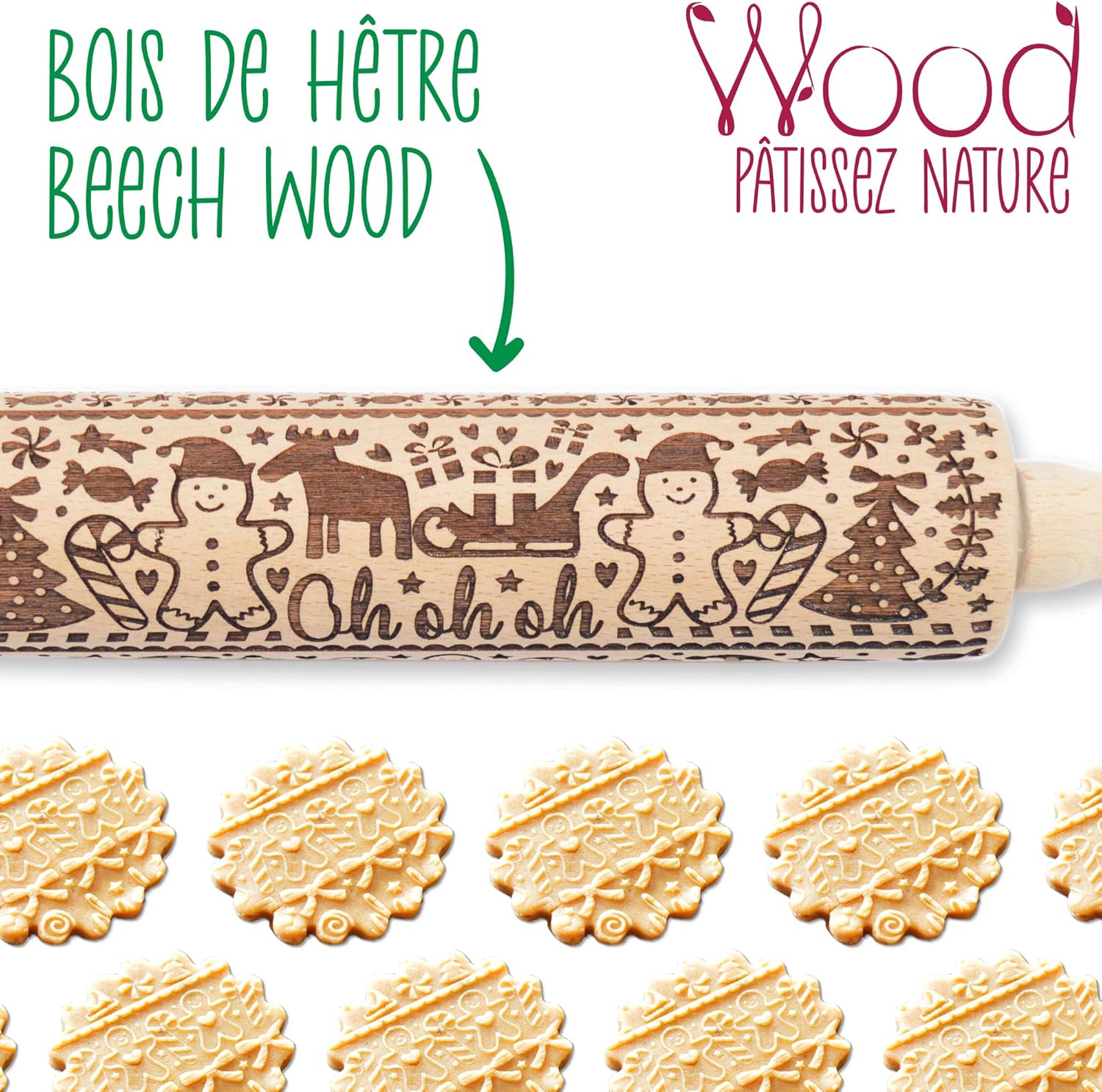 Rouleau à Pâtisserie en Bois Gingerman – Image 7