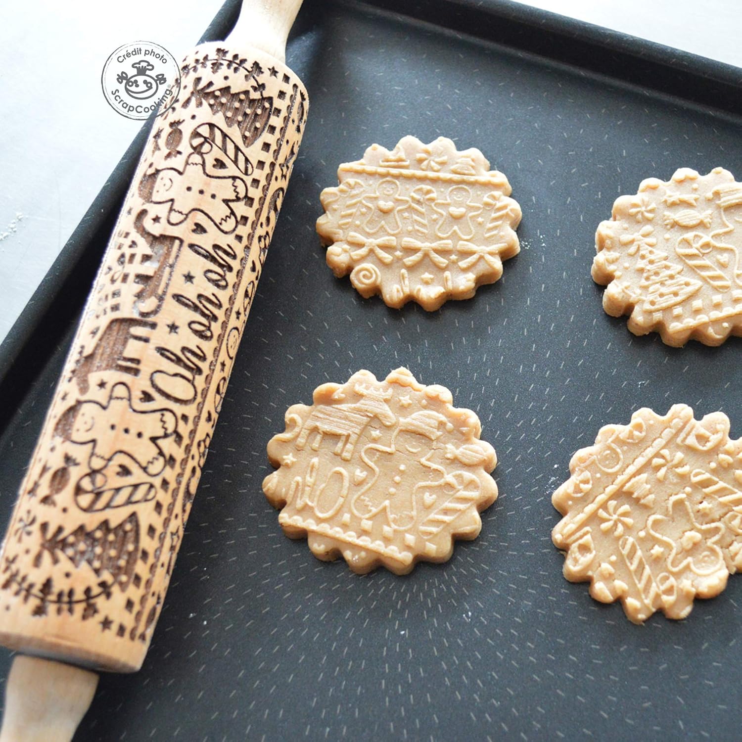 Rouleau à Pâtisserie en Bois Gingerman – Image 3