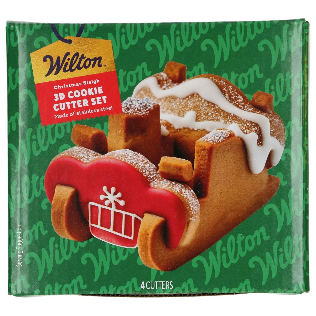 Wilton – Emporte-pièce 3D Traîneau de Noël (Set de 4)
